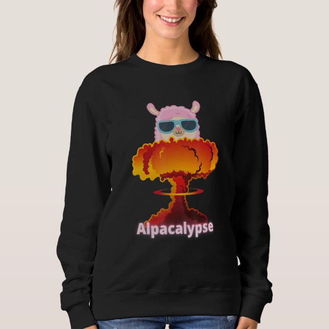 Alpacalypse Llamageddon Weird Alpaca Llama Sweatshirt (Vorderseite)