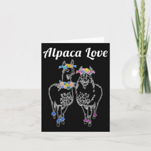 Alpacas Llama Wedding Bride Groom Liebe Marr Karte