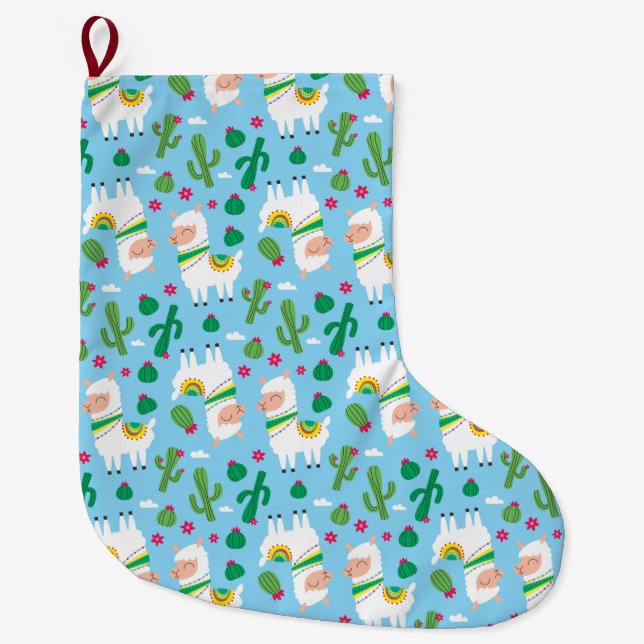 Alpacas/Llamas Großer Weihnachtsstrumpf (Vorderseite)