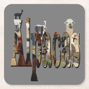 Alpacas mit Alpaca Picture Logo, Untersetzer