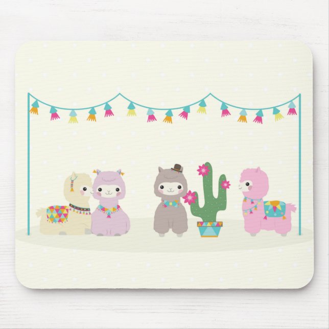 Alpacas Mouse Pad Mousepad (Vorne)