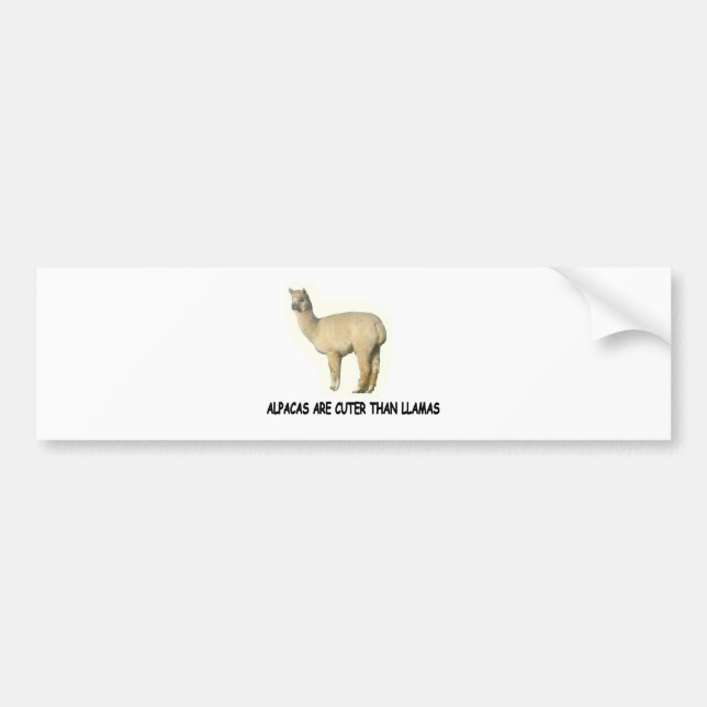 Alpacas sind niedlich als Lamas Autoaufkleber (Vorne)