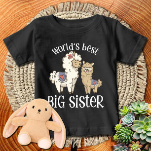 Alpacas World's Best Big Sister Baby T-shirt