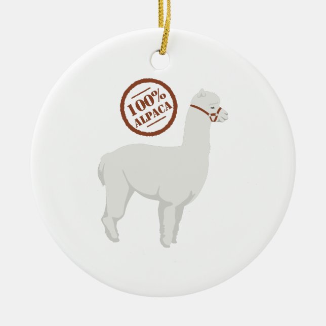 Alpaka 100% keramikornament (Vorne)