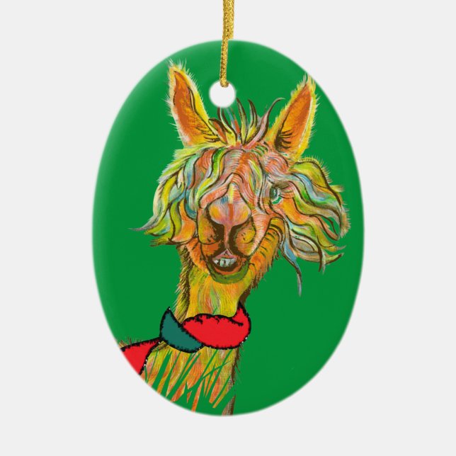 Alpaka 19Hilda-Ornament Keramik Ornament (Vorne)