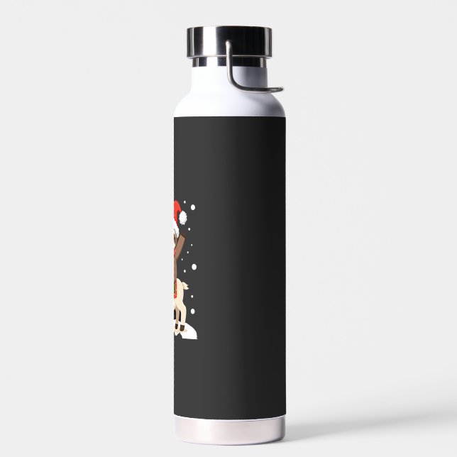 Alpaka Faultier Weihnachten (3) Trinkflasche (Links)