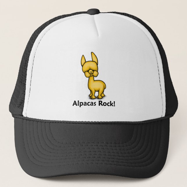 Alpaka-Felsen! Truckerkappe (Vorderseite)