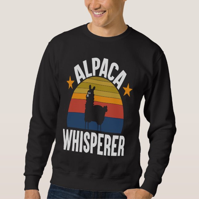 Alpaka-Flüsterer I Alpaka Sweatshirt (Vorderseite)