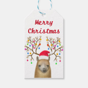 Alpaka-frohe Weihnacht-Geschenk-Umbauten Geschenkanhänger