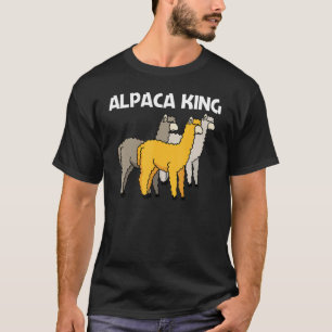 Alpaka für Männer Papa Kamelid Säugetier Tier T-Shirt