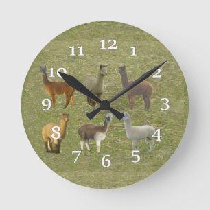 Alpaka-Gruppen-Wanduhr Runde Wanduhr