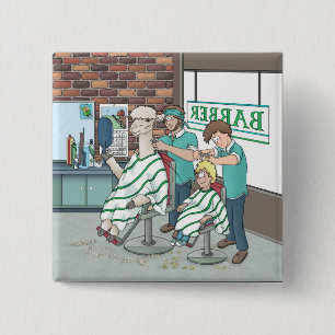 Alpaka-Haarschnitt  Button