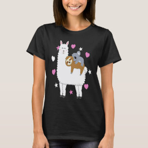 Alpaka Lama Faultier Koala Frauen Mädchen Faultier T-Shirt