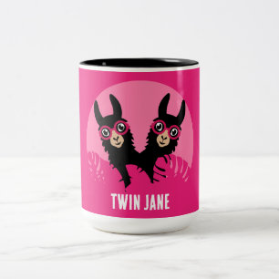 Alpaka Lama Zwillinge Zweifarbige Tasse
