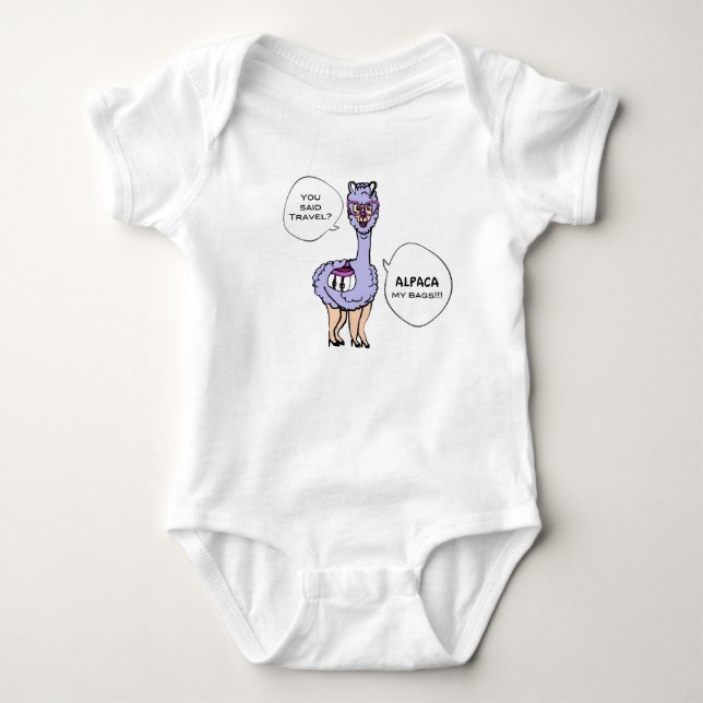Alpaka mein Taschen T - Shirt (Vorderseite)