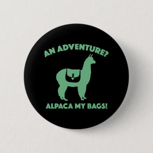 Alpaka meine Taschen Button