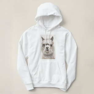 Alpaka-mit Kapuze Sweatshirt