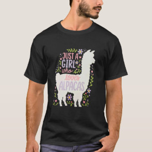 Alpaka Nur ein Mädchen das Alpacas Liebt Lustige F T-Shirt