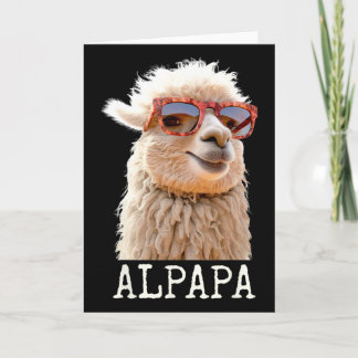 Alpaka Papa Alpapa Lama Daddy Niedlich Alpaka Vate Karte