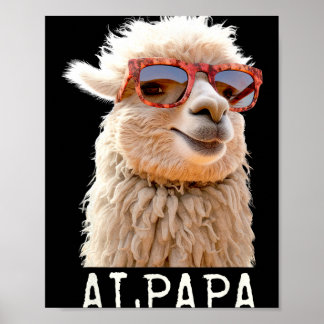 Alpaka Papa Alpapa Lama Daddy Niedlich Alpaka Vate Poster