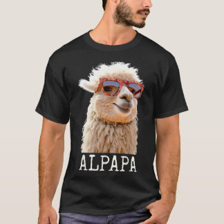 Alpaka Papa Alpapa Lama Daddy Niedlich Alpaka Vate T-Shirt
