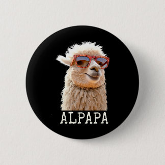 Alpaka Papa Alpapa Lama Daddy Niedliches Alpaka Va Button