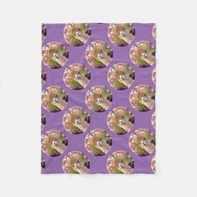 Alpaka-Polyester-Fleece-Decke Fleecedecke (Vorderseite)