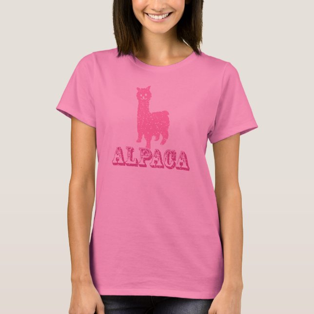 Alpaka-Silhouette 1 P T-Shirt (Vorderseite)