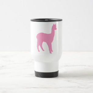 Alpaka-Silhouette (im Rosa) Reisebecher