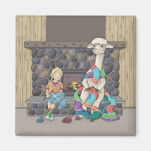 Alpaka Stricken Magnet