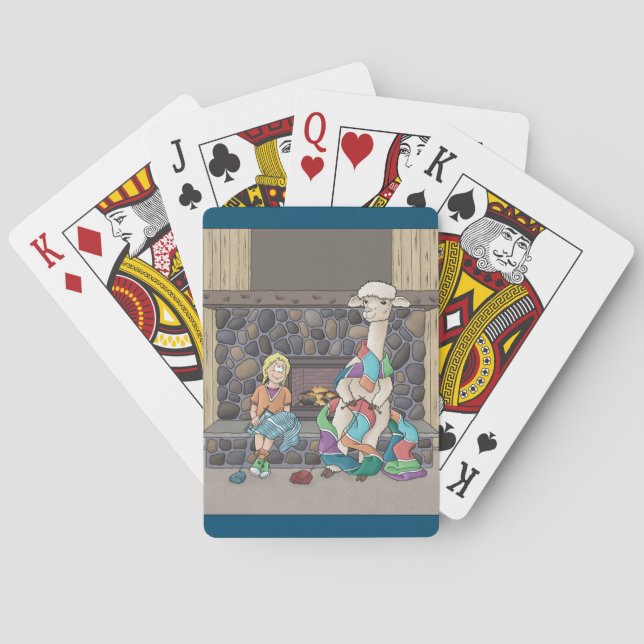 Alpaka Stricken Spielkarten (Rückseite)