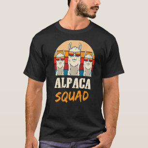 Alpaka-Truppe Kameliden Säugetier Alpaka Tier Lama T-Shirt