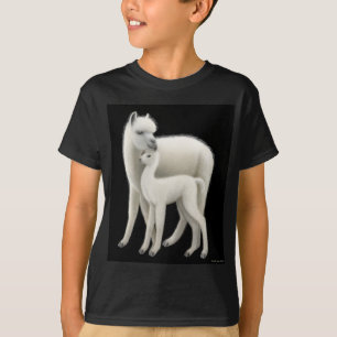 Alpaka u. Cria Kinderdunkelheits-T - Shirt
