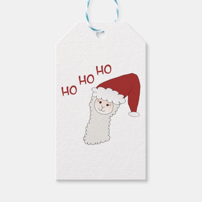 Alpaka Weihnachten Alpaca Lama Geschenkanhänger (Vorderseite)
