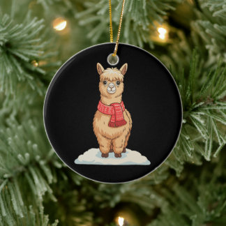 Alpaka Weihnachten Xmas hässlicher Pullover Weihna Keramik Ornament