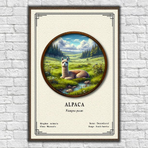 Alpaka-Zoologie-Serie Poster