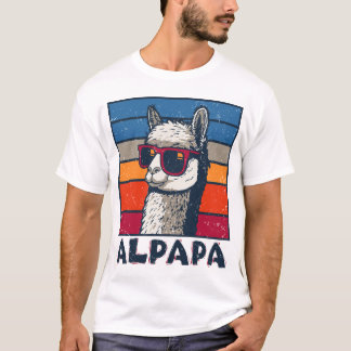 Alpapa Llama Alpaca Vater Geschenk des Vaters T-Shirt