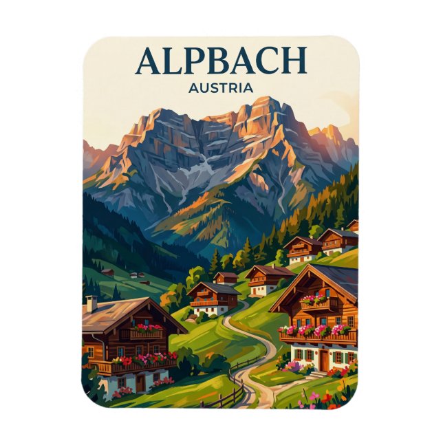 Alpbach Österreich Magnet (Vertikal)