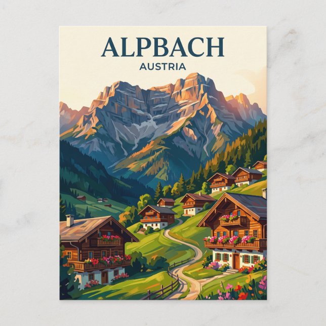 Alpbach Österreich Postkarte (Vorderseite)