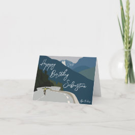 Alpe d’Huez Cycling Digital Print Geburtstag Dankeskarte