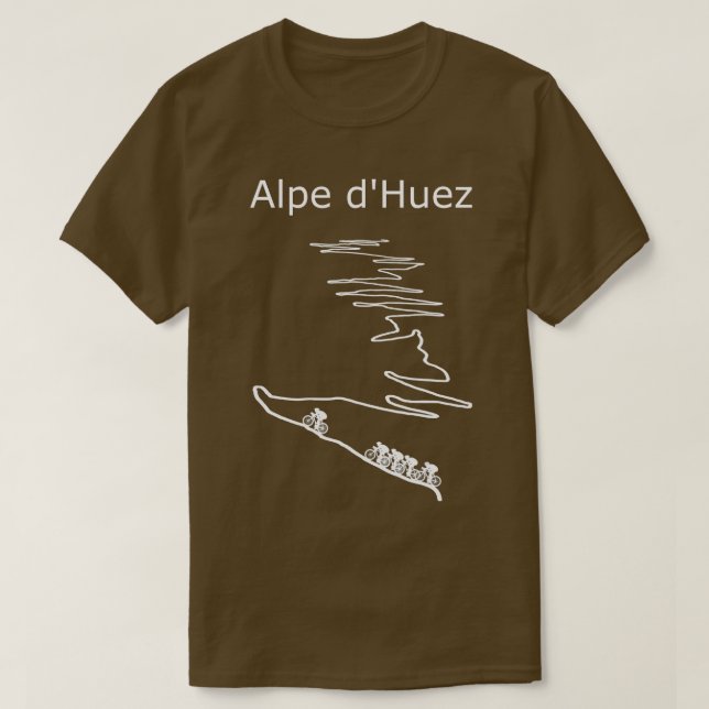 Alpe d Huez in Frankreich Raddesign für Männer und T-Shirt (Design vorne)