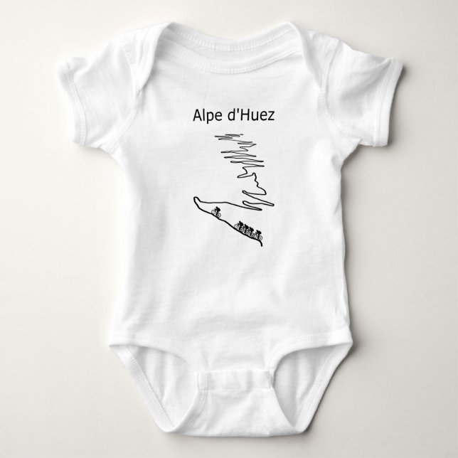 Alpe d Huez in Frankreich Radsport für Männer und  Baby Strampler (Vorderseite)