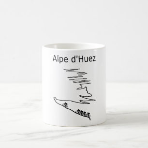 Alpe d Huez in Frankreich Radsport für Männer und  Kaffeetasse