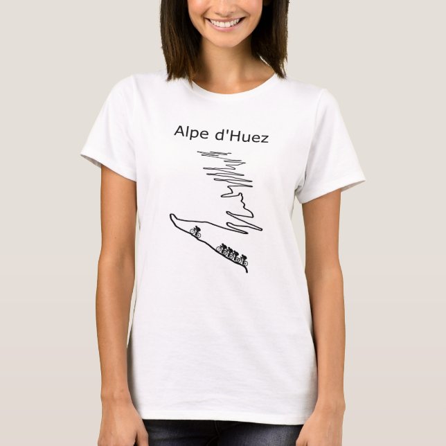 Alpe d Huez in Frankreich Radsport für Männer und  T-Shirt (Vorderseite)