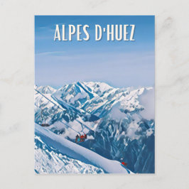 Alpe d’Huez Skistation Postkarte