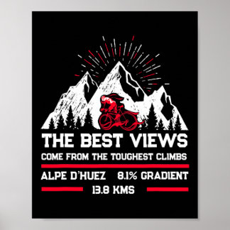 Alpe D'huez Cycling Mountains Poster