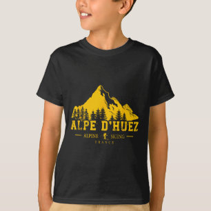 Alpe Dhuez France Ski Resort Alpin Skifahren Franz T-Shirt