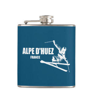 Alpe d'Huez France Skier Flachmann
