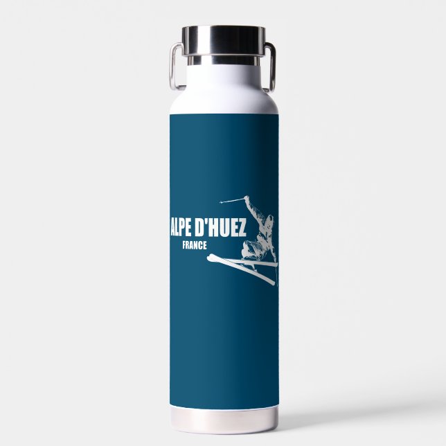 Alpe d'Huez France Skier Trinkflasche (Vorne)