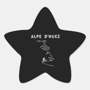 alpe dhuez france Straße Radfahren Stern-Aufkleber